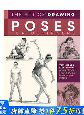 【现货】英文原版 绘画姿势入门：铅笔人物姿势技法 Drawing Poses for Beginners 艺术技法与入门赏析 正版进口图书画册