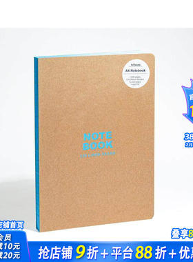 【预售】牛皮纸蓝色 A4 笔记本 Kraft and Blue A4 Notebook 原版笔记本Notebook 正版进口书