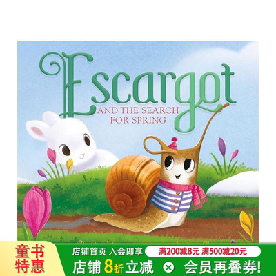 【现货】蜗牛与寻找春天 【Escargot】Escargot and the Search for Spring 英文儿童插画故事绘本 进口童书