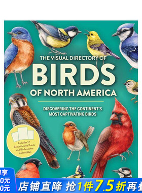 【预售】北美鸟类视觉图鉴：探索大陆迷人飞羽精灵 The Visual Directory of Birds 原版英文生活综合 正版进口书