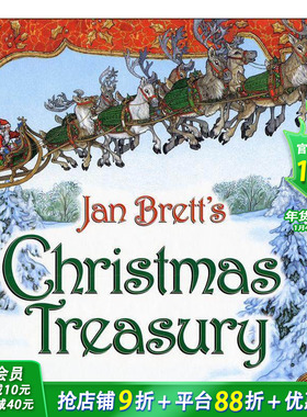 【现货】英文原版 简·布莱特的圣诞宝藏 Jan Brett’s Christmas Treasury 儿童英语节日庆典插画绘本 进口图书 善优童书