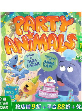 【现货】派对动物们 Party Animals 英文儿童插画故事绘本 进口童书