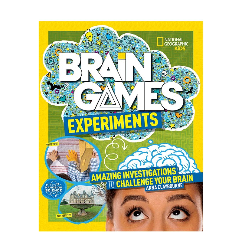 【现货】英文 大脑活动：实验 Brain Games: Experiments  国家地理 脑力游戏节目 科学科普 艺术插画绘本 10岁以上 正版进口