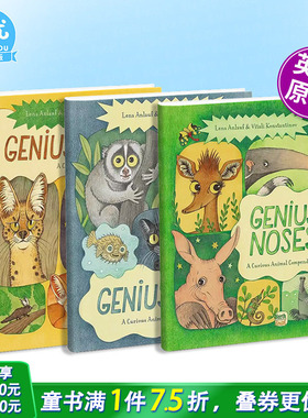 【现货多册选拍】奇妙动物大全：天才的鼻子/眼睛/耳朵 Genius Noses: A Curious Animal Compendium 英文儿童插画科普绘本进口书