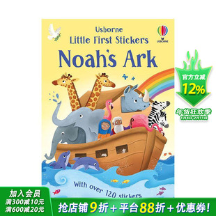 【预售】诺亚方舟小贴纸书 Little First Stickers Noah's Ark 英文儿童趣味互动绘本 英语早教进口书