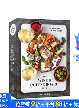 【预售】葡萄酒和奶酪板：50种品尝和品尝的搭配：卡片 The Wine and Cheese Board Deck 原版英文餐饮生活美食 正版进口图书