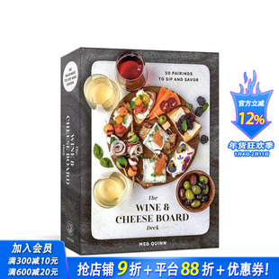 【预售】葡萄酒和奶酪板:50种品尝和品尝的搭配:卡片 The Wine and Cheese Board Deck 原版英文餐饮生活美食 正版进口图书