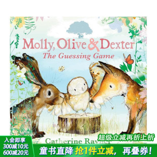 Dexter 预售 Olive The 英文儿童插画故事绘本 奥利弗和德克斯特：猜谜游戏 Game 莫莉 进口童书 Molly Guessing and
