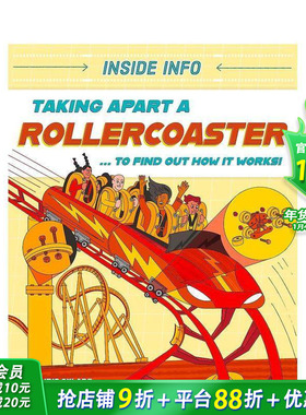 【现货】内部信息：拆解过山车 Inside Info: Taking Apart a Rollercoaster 英文儿童插画科普绘本 进口童书