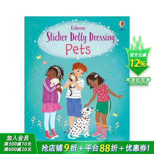 【现货】多莉贴纸：装扮动物 Sticker Dolly Dressing Pets 英文儿童趣味互动 英语早教进口书