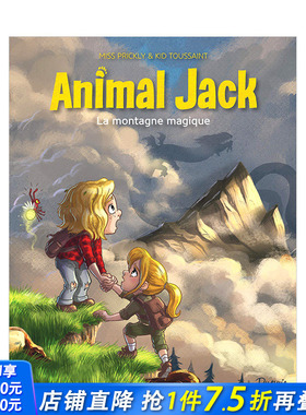 【现货】动物杰克Animal Jack弟2卷 魔法山La montagne magique 6岁以上少儿环保意识启蒙冒险探险连载漫画 法文原版