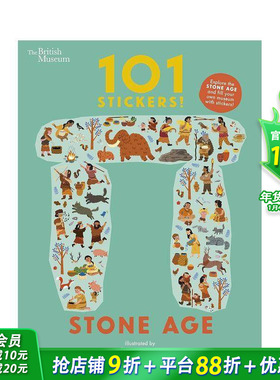 【现货】大英博物馆：101 贴纸！石器时代 British Museum: 101 Stickers! Stone Age 原版英文儿童趣味互动游戏科普绘本 进口童书