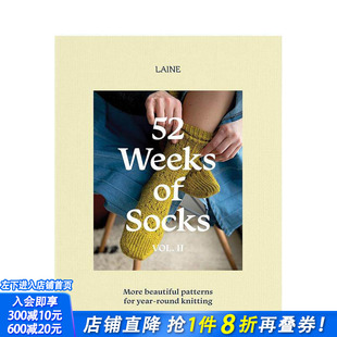 北欧编织杂志Laine 原版 综合 进口书 Vol. Weeks 正版 Socks 52周织袜记II 英文时尚 现货