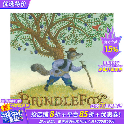 【预售】布林德福克斯 BrindleFox 英文儿童插画故事绘本 进口童书