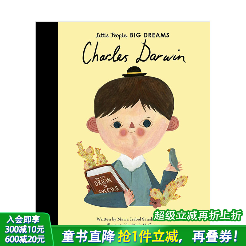【现货】【小人物，大梦想】查尔斯·达尔文Charles Darwin 英文原版精装 3-6岁科学科技启蒙艺术绘本 人物故事 男孩篇