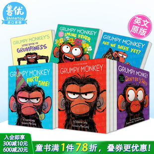 可选拍 英文启蒙进口书 英语儿童情绪管理 平装 现货 暴怒猴绘本10册 儿童漫画 Monkey Grumpy 猴子 纸板书 脾气暴躁 精装