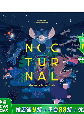 【预售】英文原版 夜行动物 Nocturnal 儿童英语插画绘本 6岁+动物科普 善优进口童书