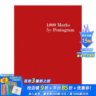 000 正版 现货 进口书 英文字体图案标志设计 1000个标志设计：Pentagram五角设计公司 原版 Marks