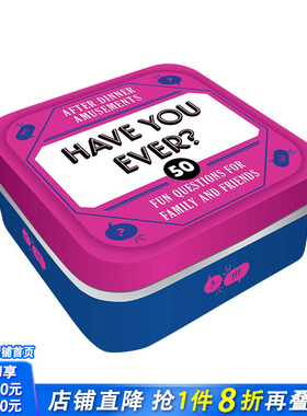 【现货】餐后娱乐桌游卡牌游戏After Dinner Amusements 你有没有Have You Ever?问答互动 英文原版 旅游聚会派对随身携带便携