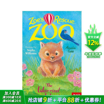 【预售】佐伊的救援动物园：忧虑的袋熊 Zoe's Rescue Zoo: The Worried Wombat 英文儿童插画故事绘本 进口童书