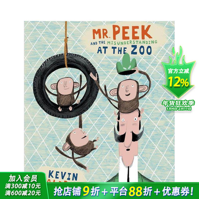 【预售】匹克先生和动物园的误会 Mr Peek and the Misunderstanding at the Zoo 英文儿童插画故事绘本 进口童书