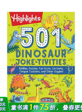 【预售】【501笑话】恐龙 【501Joke-tivities】Dinosaur 英文儿童趣味互动英语早教进口童书