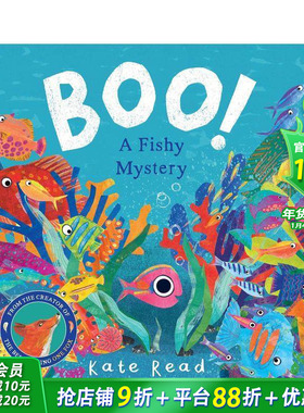 【现货】嘭！一个关于鱼的神秘故事Boo!A Fishy Mystery 3-6岁海底世界趣味故事英文原版绘本 亲子阅读儿童海洋知识早教启蒙