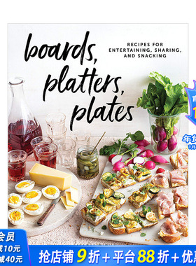 【预售】菜板/盘子/碟子 聚会派对食谱书 Boards, Platters, Plates 英文原版烹饪煮饭料理菜谱