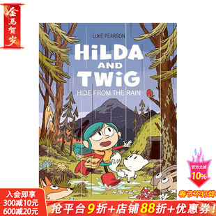【现货】希尔达和特威格:躲雨 Hilda and Twig: Hide From the Rain 蓝发女孩 冒险 原版英文儿童漫画故事 英语阅读拓展进口书