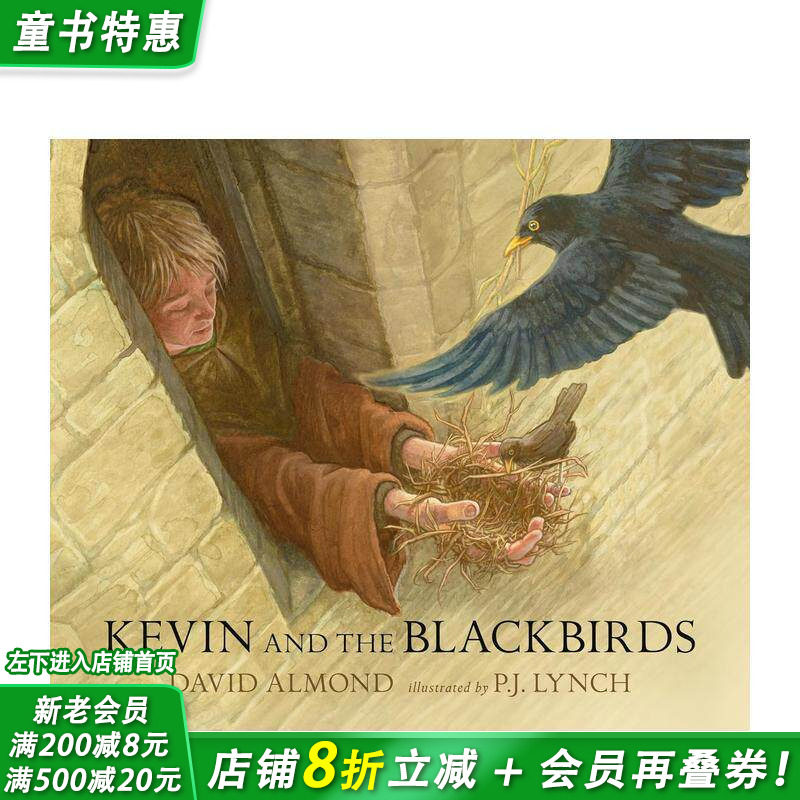 【现货】凯文与黑色小鸟 Kevin and the Blackbirds 英文儿童插画故事绘本 进口童书