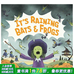 Bats 进口童书 下蝙蝠和青蛙啦 英文儿童故事插画绘本 Frogs Raining 现货