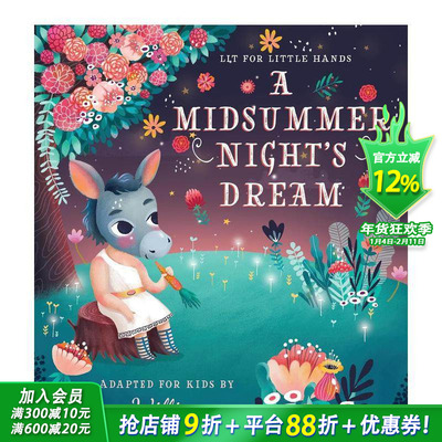 【预售】【小手翻翻】仲夏夜之梦 经典读物机关书 Lit for Little Hands:A Midsummer Night's Dream 英文儿童插画故事绘本进口书