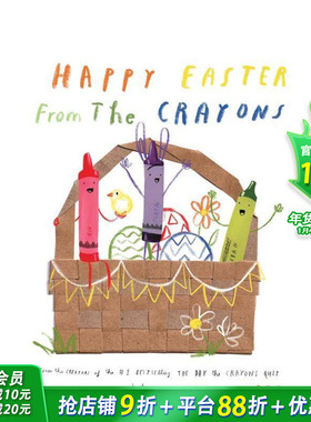 【预售】蜡笔:复活节快乐 Happy Easter From The Crayons 英文儿童插画故事绘本 进口童书