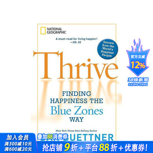 【预售】蓬勃发展:以蓝色地带的方式寻找幸福 Thrive:Finding Happiness the Blue Zones Way 英文生活综合 正版进口书