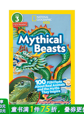 【预售】【国家地理读者】Mythical Beasts神话生物 科学百科 趣味科普 英文青少年读物 原版正版进口图书
