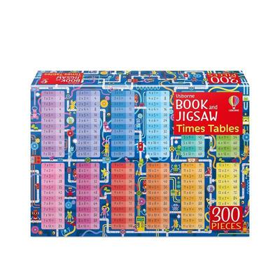 【现货】乘法口诀300片拼图Times Tables Book and Jigsaw系列 英文原版 小学数学早教启蒙辅导趣味游戏 图书