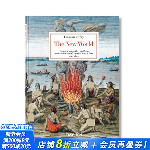 【预售】【TASCHEN】西奥多·德·布里：新世界 【45th Anniversary Edition】Theodore de Bry.  英文艺术画册画集 正版进口书