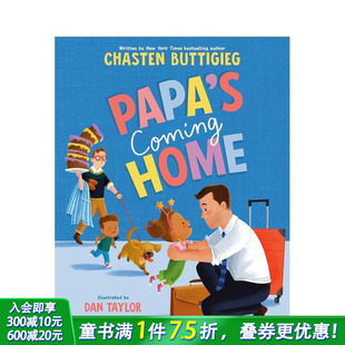 Papa Coming 英文儿童插画故事绘本 爸爸快到家 Home 进口童书 现货