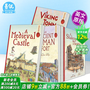 【现货多册选拍】壮观的视觉指南:中世纪城堡/莎士比亚剧院/古罗马堡 Spectacular Visual Guides英文儿童插画绘本人文历史进口书
