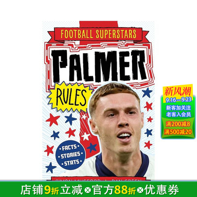 【预售】足球明星特辑：科尔·帕尔默 【Football Superstars】Palmer Rules 英文儿童漫画故事 英语拓展阅读进口书