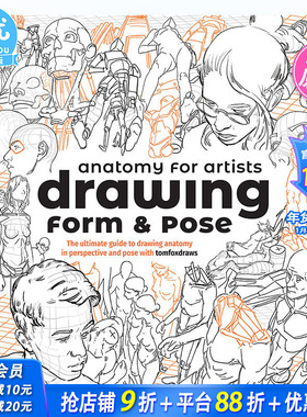 【预售】艺术家解剖：绘画形式和姿势 Anatomy for Artists: Drawing Form & Pose 进口原版英文插画原画设定集艺术