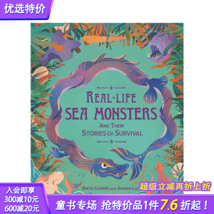 Real Monsters 现货 海怪及其生存故事 Survival 英文小说科普英语拓展阅读进口书 life 真实 their and Sea 12岁 Stories