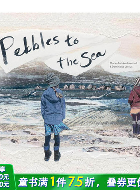 【现货】英语原版 大海的鹅卵石Pebbles to the Sea  英文儿童精装艺术插画故事 无字绘本 3-6岁 进口图书 善优童书
