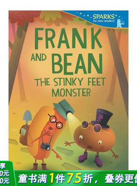 【预售】弗兰克和憨豆:臭脚怪物 Frank and Bean: The Stinky Feet Monster 英文儿童插画故事绘本 进口童书