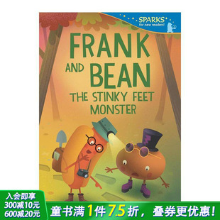 The 预售 and Stinky 英文儿童插画故事绘本 臭脚怪物 Monster 弗兰克和憨豆 进口童书 Frank Feet Bean