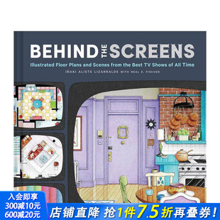 Screens 进口书 幕后：经典 正版 英文生活 原版 the Behind 电视剧室内场景手绘图 预售