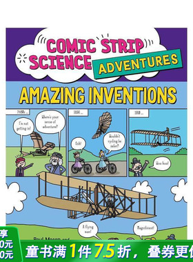 【预售】科学大冒险漫画系列：惊人发明Comic Strip Science Adventures:Amazing Inventions 英文儿童漫画故事书 英语拓展阅读