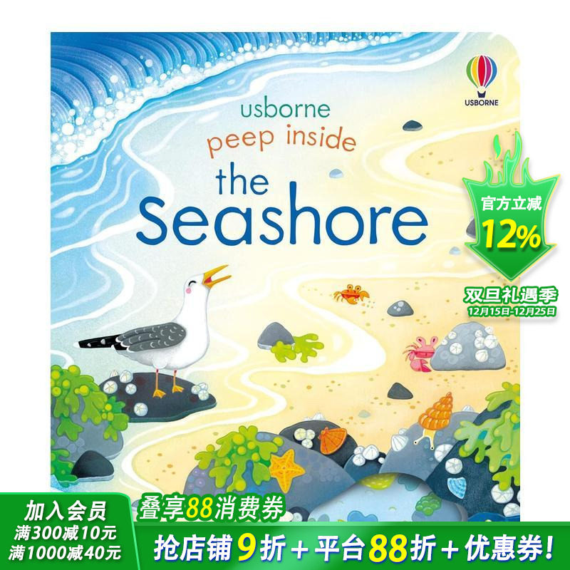【现货】英文原版绘本  海岸the Seashore 3-6岁儿童海洋探索趣味科普知识洞洞书绘本  英文绘本系列【善优童书】