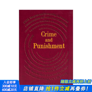 特殊书口 字云经典 Cloud Word Crime 英文文学 压纹封面 原版 罪与罚 Punishment and 进口书 正版 Classics 预售