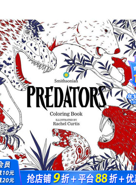【预售】掠食者：史密森图画书 Predators: A Smithsonian Coloring Book 原版英文生活综合 正版进口书籍 善优图书